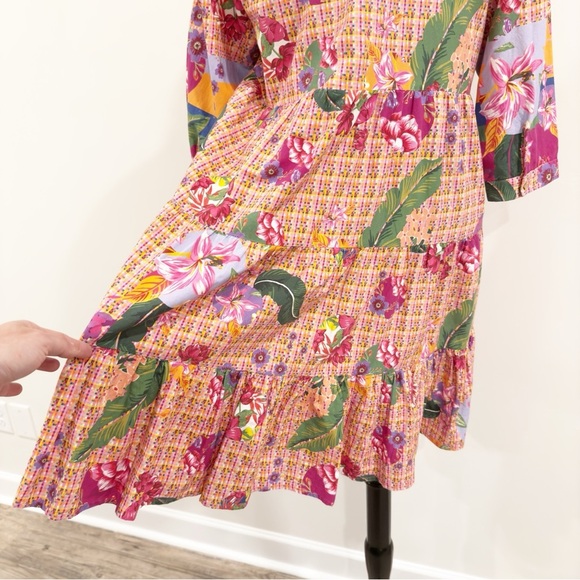 Emily Lovelock Floral Dress Size L - Picture 11 of 15